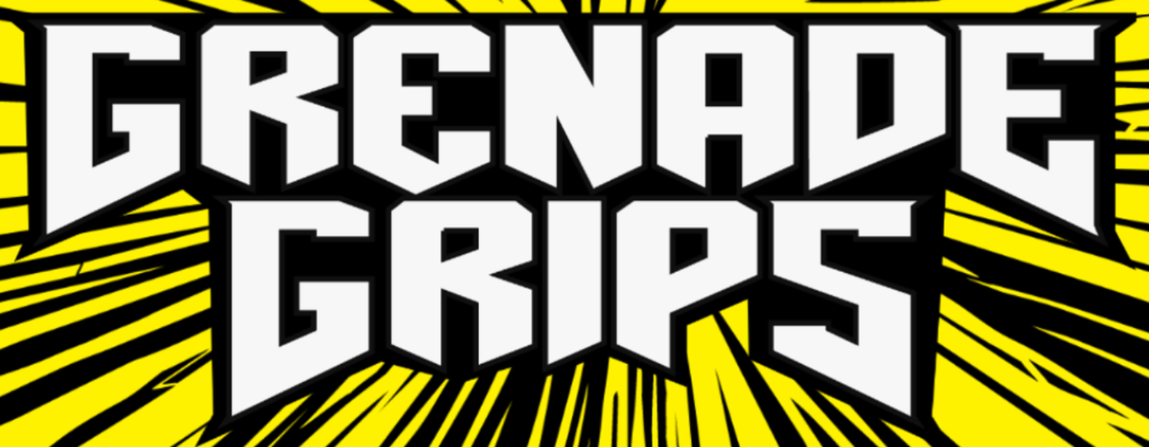Grenade Grips logo with a yellow and black design